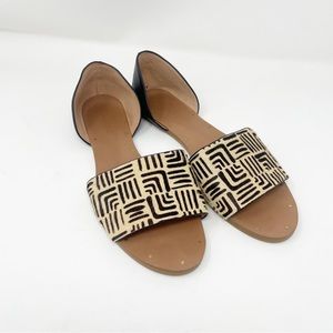 Madewell Aztec tribal print slip on flats size 10